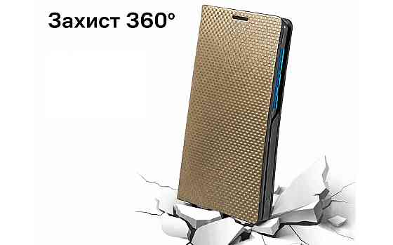 Чехол-книжка PlastGuard для Xiaomi Redmi 15 4G, Redmi 15C 4G – эко-кожа, пластиковый бампер, магнитная застёжка, функция подставки Киев