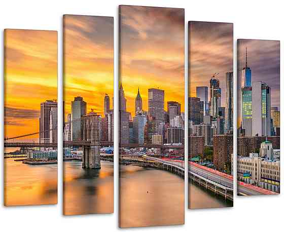 Модульная картина Город Закат Art-190_5 110x160 см Киев