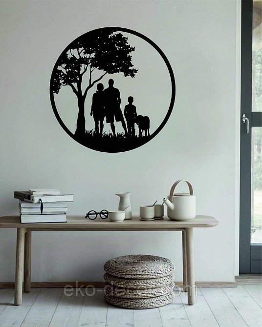 Декоративне настінне Панно «Сім'я», Декор на стіну 70*70 см, Чорний Київ - фото 10