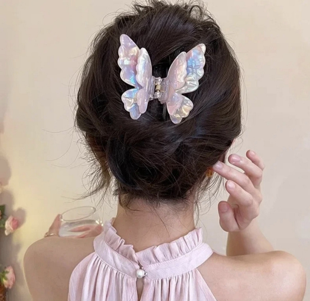 Заколка-крабік метелик з подвійними крильцями Сміла - фото 6