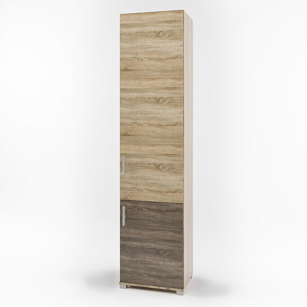 Шкаф-пенал закрытый Эверест Бриз-15 сонома + трюфель (DTM-2268) Львов - изображение 2