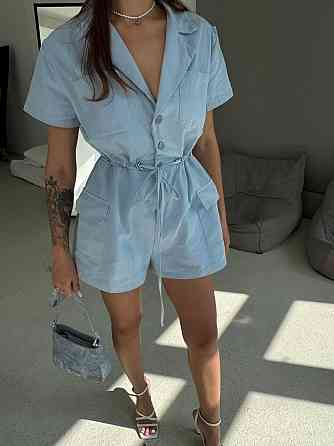 Женский летний трендовый комбинезон турецкий коттон Одесса