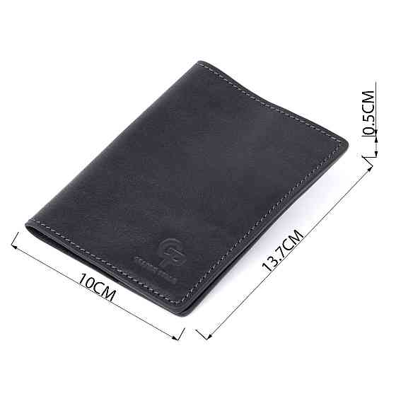 Обкладинка для паспорта з натуральної шкіри GRANDE PELLE 11304 Чорна Київ