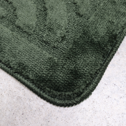 Набір килимків для ванної 50*80см+40*50см U-виріз Орнамент Econom зелений поліпропілен Дариана Житомир - фото 5