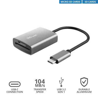 Зчитувач флеш-карт Trust Dalyx Fast USB-С Card reader (24136) Вінниця