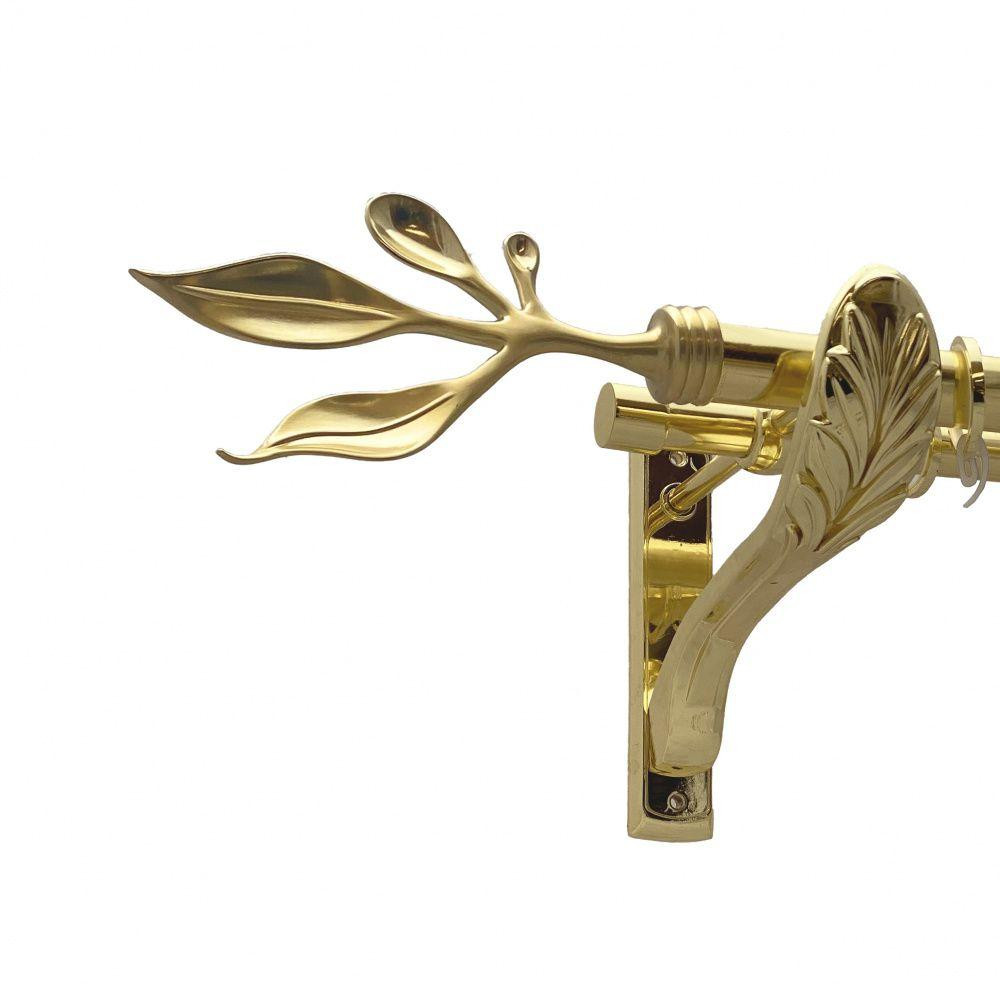 Карниз Orvit Баваро металевий дворядний ретро гладка труба кільце фасонне металеве  Золото 25\19 мм 160 см (00-00009634) Львів - фото 1