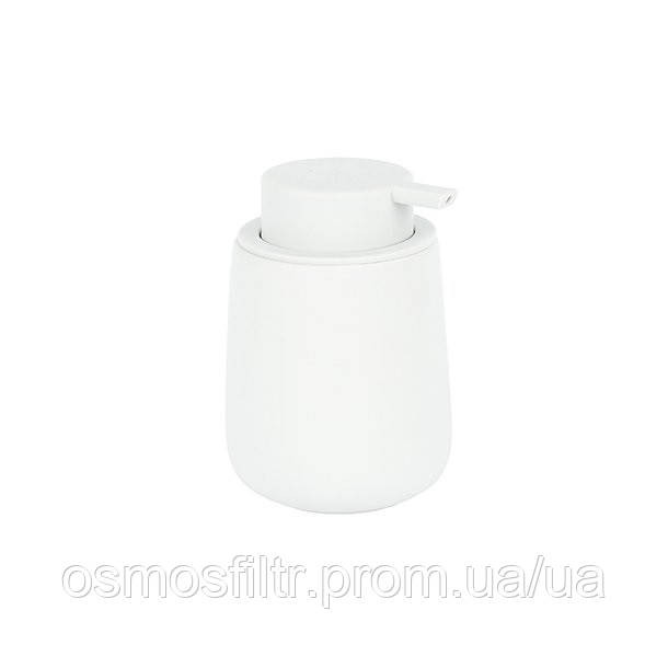 Дозатор для рідкого мила Axentia Mondra білий soft touch доломіт Ø 9х12.6 см (136015) Київ - фото 1