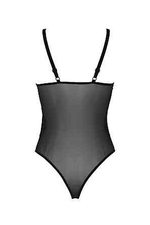 Боді Passion KERRIA BODY black, L/XL, з високими вирізами та верхом балконет Sex Aura Київ
