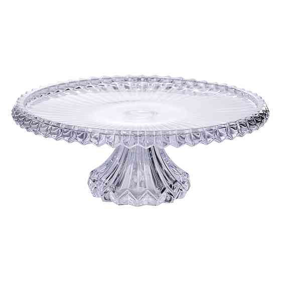 Тортівниця на ніжці Ø32 см скляна підставка для торта, капкейків, тістечок HP-19-138L Коломия