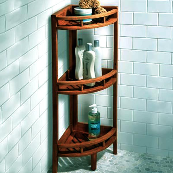 Стеллаж угловой для ванной 