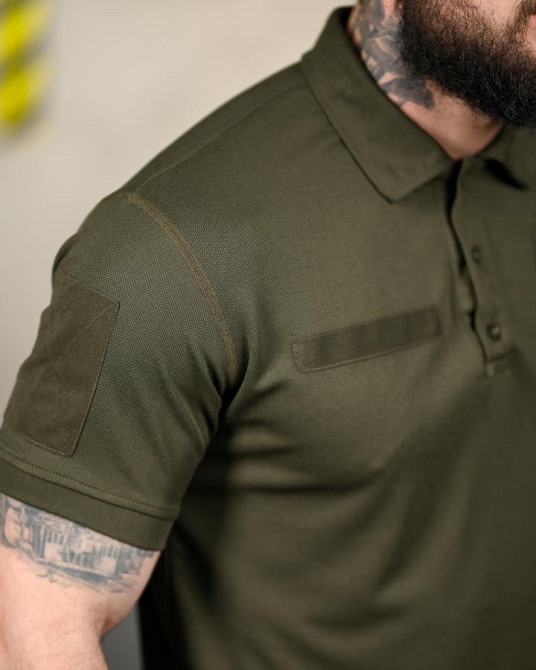 Тактическая футболка поло PATRIOT олива ВТ6301 Одесса - изображение 11