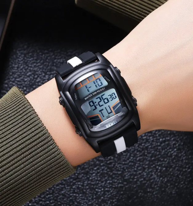 Часы наручные мужские Skmei 2203 (Черный с белым) Киев - изображение 6