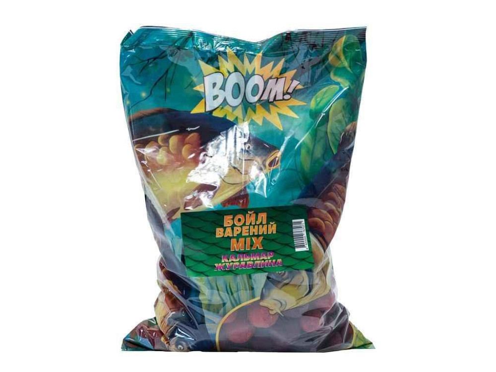 Бойли варені 14-22мм Кальмар Журавлина 1кг MIX ТМ BOOM Київ - фото 1