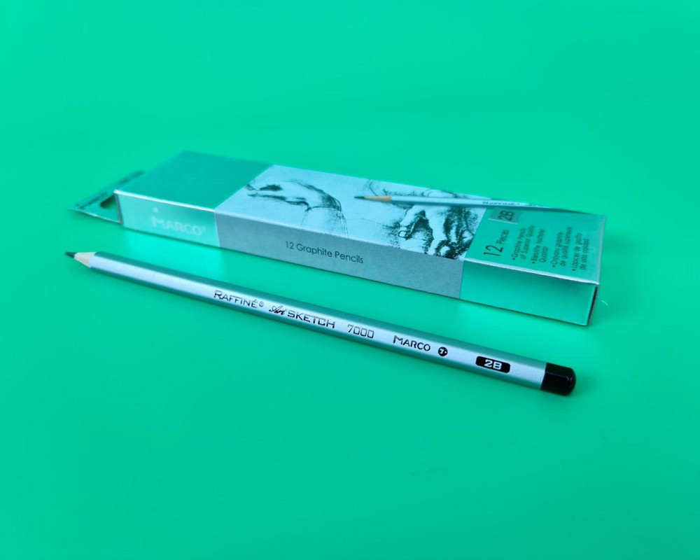 Карандаш простой набор 12шт тм. Марко №7000-2B raffine (1 пачка) Харьков - изображение 1