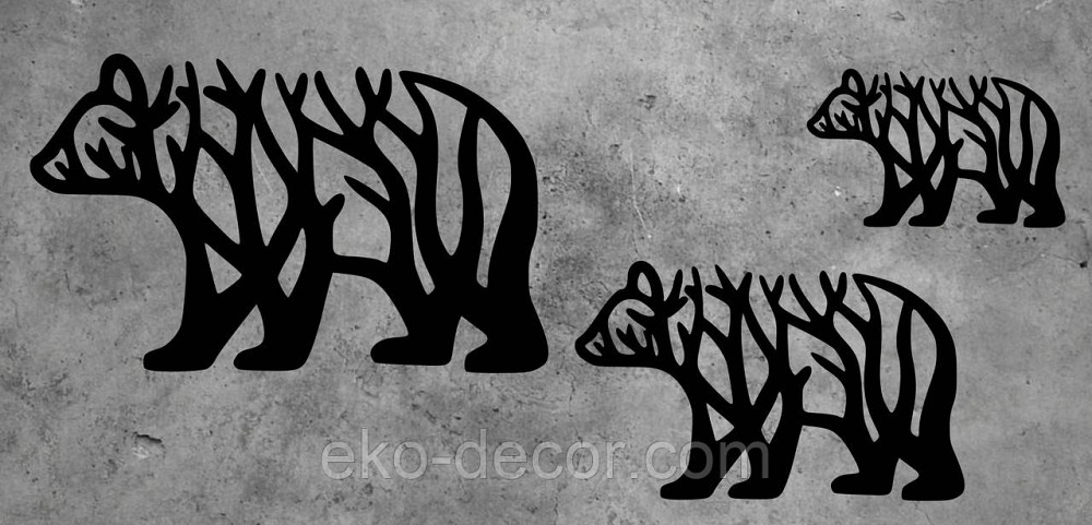 Декоративне настінне Панно «Ведмедики» Декор на стіну Київ - фото 4