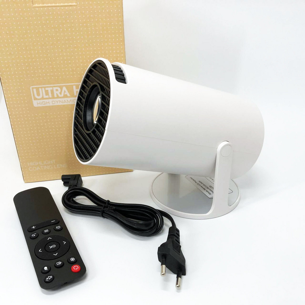 LED Проектор для дому портативний Смарт з WiFi, Bluetooth, Android 11, білий, 1280х720р NT-30 Львів - фото 9