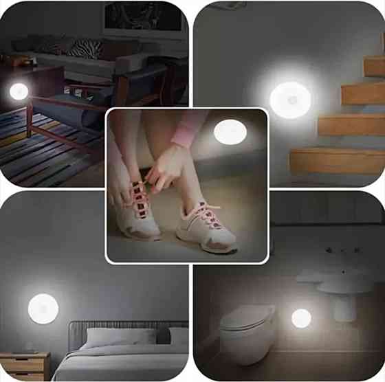 LED світильник-нічник з датчиком руху і датчиком день/ніч без кнопки увік./вимк. Холодний білий Сміла