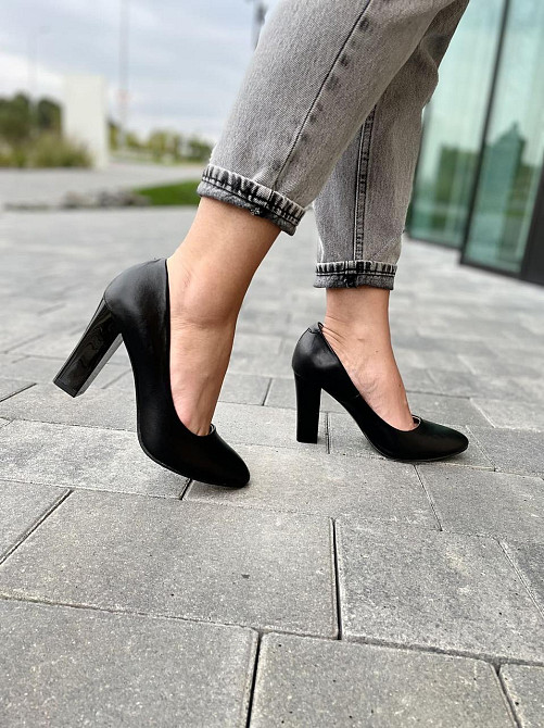 Туфлі жіночі D and V чорні натуральна шкіра каблук 9 см 36 р. (2246) Коломыя - изображение 8