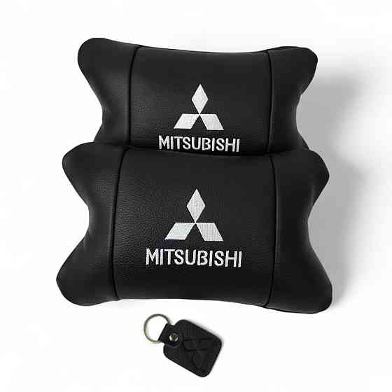 Подушка підголівник для подорожей Mitsubishi, Подушка під голову для поїздок, Подушки на крісло в авто AW-49 Львів