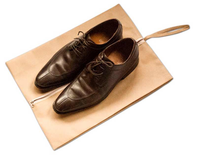 Объемная сумка-пыльник для обуви на молнии HO-02-beige (Бежевый) Сумы - изображение 2