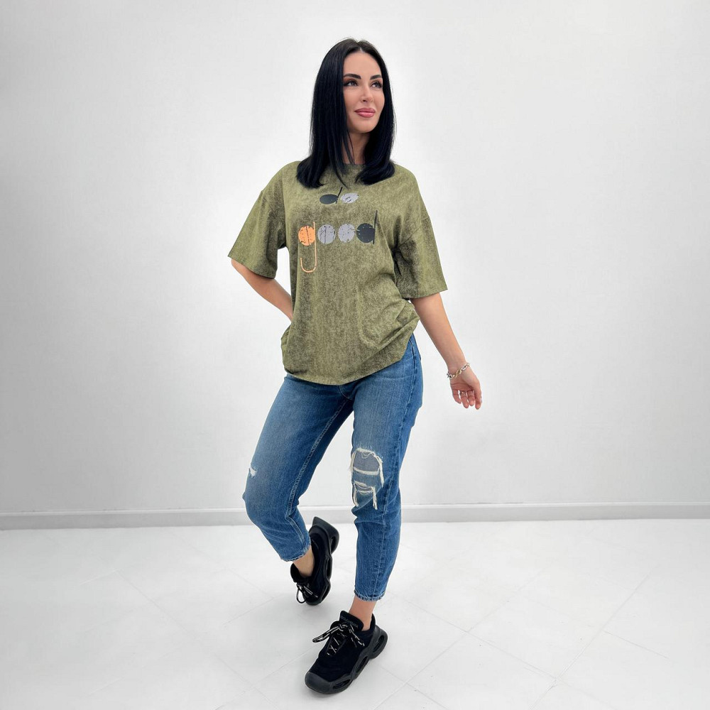 Жіноча футболка вільного крою "Do good" (Турція) оптом | Батал Київ - фото 6