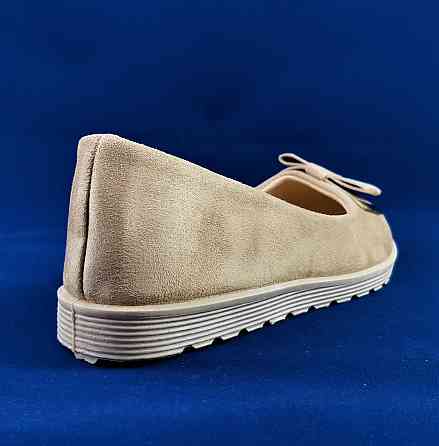 . Жіночі Балетки Бежеві Замшеві Мокасини Туфлі (розміри: 36) — 151 Дніпро