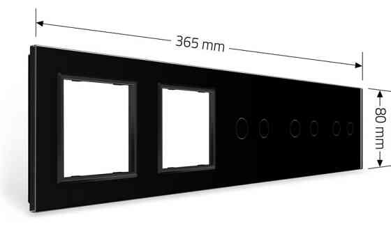 LIVOLO Рамка 5-постова для трьох 2-сенсорних вимикачів і двох розеток (2-2-2-0-0) LIVOLO, загар Коломыя