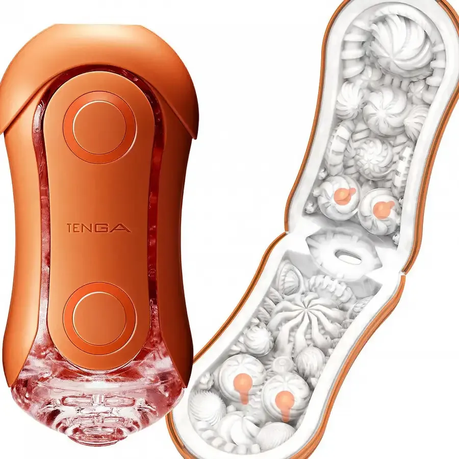 Мастурбатор Tenga Flip Orb — Sunset Orange, з можливістю зміни тиску та стимулювальними кульками всередині Львів - фото 9