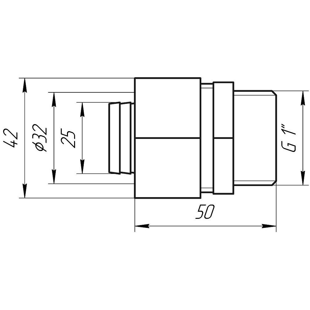 Муфта із зовнішньою різьбою APE ITALY 701 L 1″x32 Луцк - изображение 7