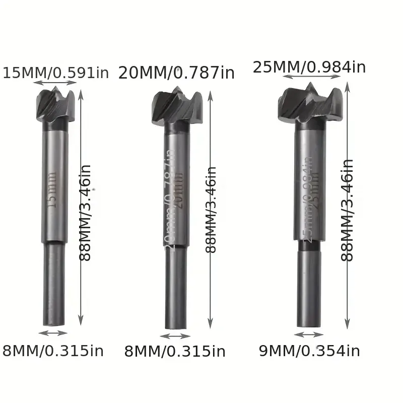 Набор сверл Форстнера по дереву, 5 шт, 15-35 мм Киев - изображение 3