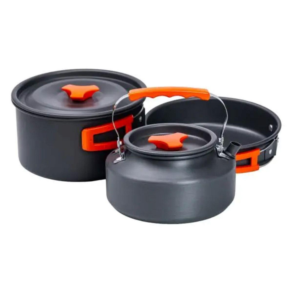 Набор посуды для похода в сумке: кастрюля, сковорода, чайник Киев - изображение 8
