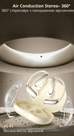 Наушники беспроводные  с шумоподавлением, сенсорным управлением и пространственным аудио,спортивные Bluetooth, Type-C,золотистые Каменец-Подольский