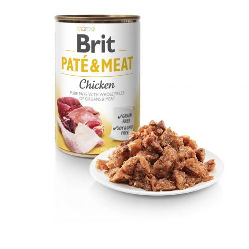 Корм вологий Brit Care Pate and Meat для дорослих собак з куркою 400 г Киев - изображение 2