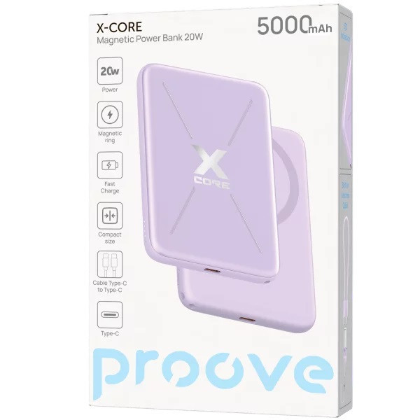 Універсальна мобільна батарея Proove X-Core 20 W 5000 mAh Purple (PNXC20010009) ( 12262 ) Харків - фото 7