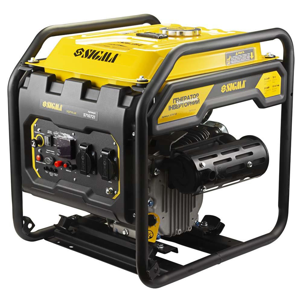 Генератор інверторний бензиновий 220В 2.2/2.5кВт 12л 4-х тактний ручний запуск SIGMA (5710721) Рівне - фото 1