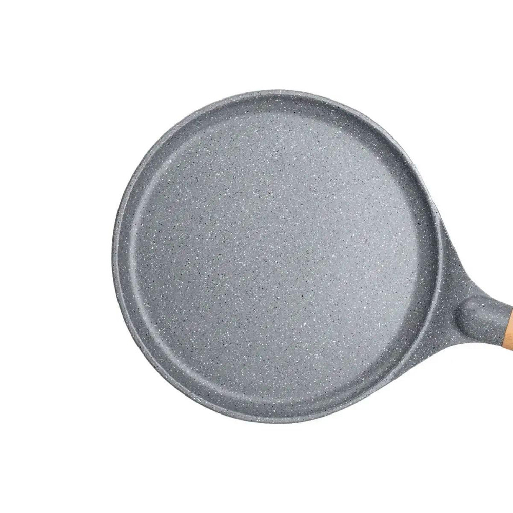 Алюмінієва сковорода для млинців з мармуровим антипригарним покриттям Ø 24 см, товсте дно MGC сірий HP-4-428G Київ - фото 4