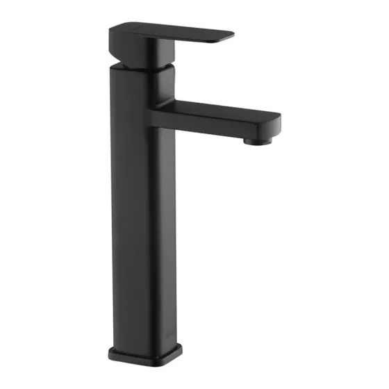 Смеситель для умывальника высокий WEZER PRO11-02-BLACK черный Киев