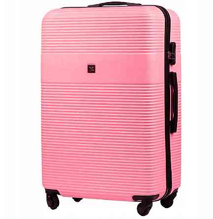 Валіза пластикова WINGS 5398 велика 75 см рожева Київ