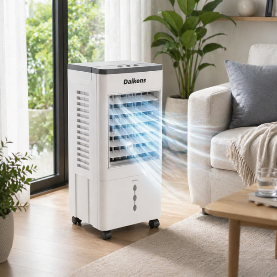 Охладитель воздуха напольный Daikens 3800W 10л увлажнитель вентилятор Белый Киев