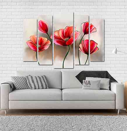 Модульна картина Абстракція Маки Art-152_5 Київ