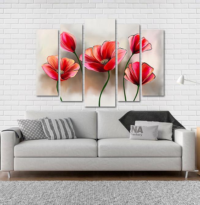 Модульна картина Абстракція Маки Art-152_5 Київ - фото 2