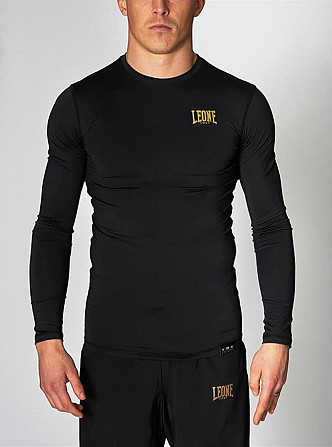 Рашгард з довгим рукавом Leone Black/Gold 2XL Каменское - изображение 1