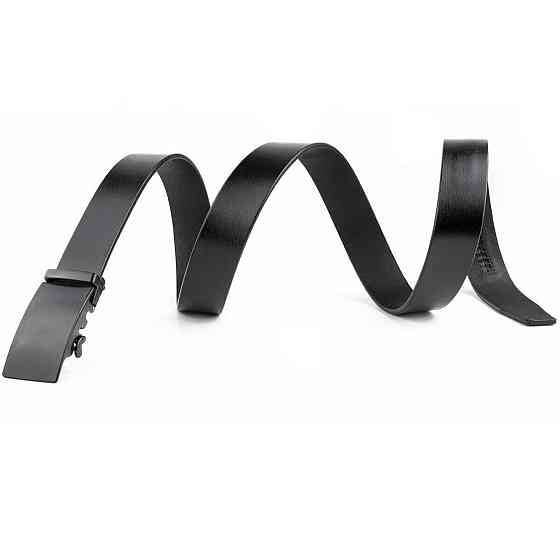 Ремень мужской с затемненной пряжкой Vintage 20302 Черный Киев