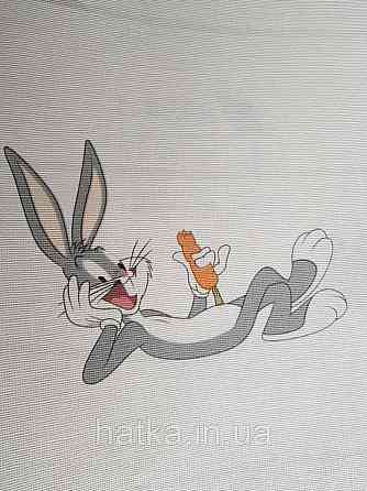 Обои виниловые на флизелине AdaWall Ada Kids метровые детские герои мультфильма Луни тюнз кролик Багз Банни Киев