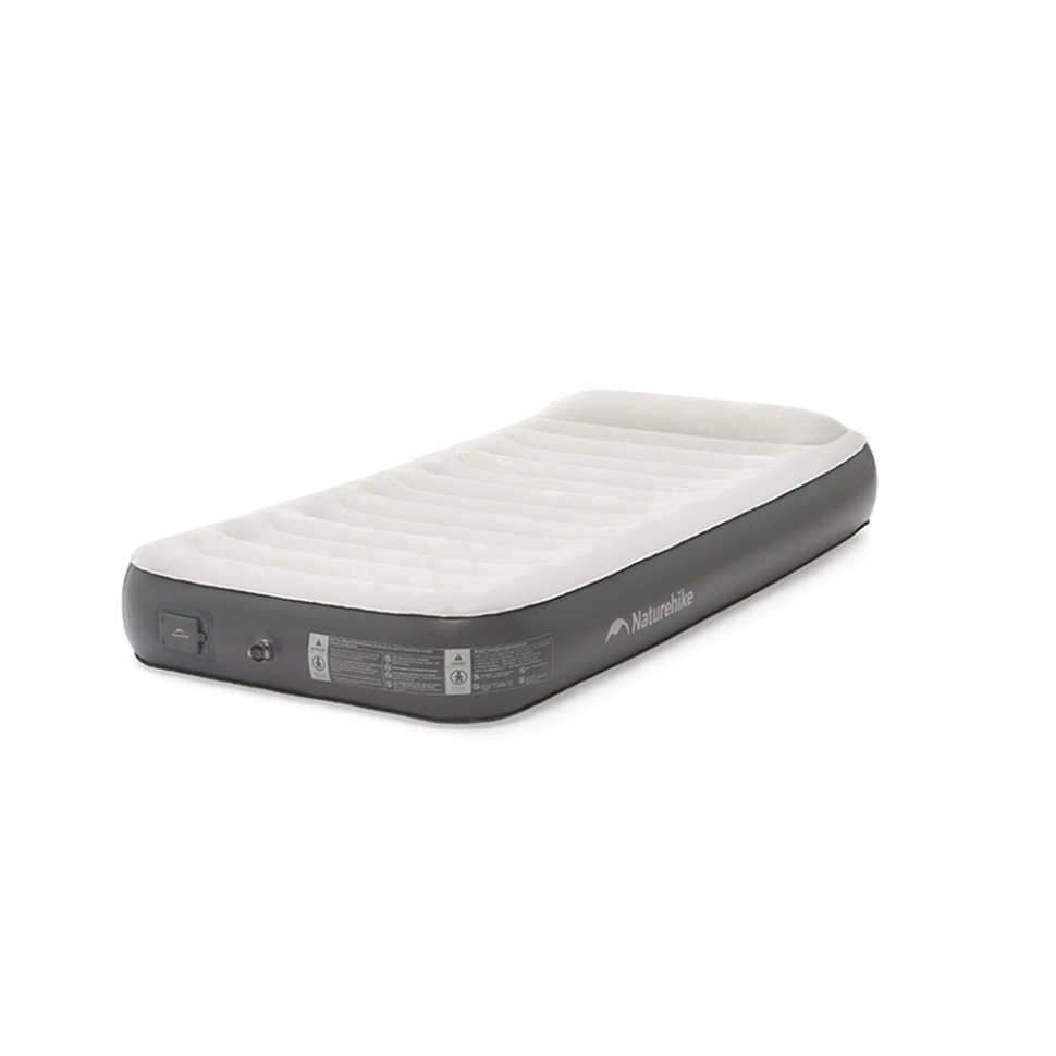Самонадувающийся матрас, одноместный, со встроенной помпой Naturehike CNK2450WS040, 250 мм, серый Киев - изображение 1