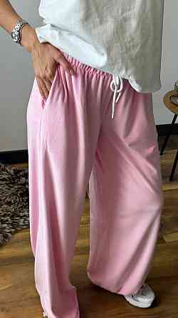 Женские прогулочные брюки из плюш велюра Розовый, 44/46 Одесса