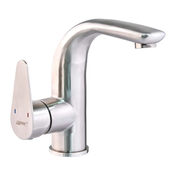 Змішувач для умивальника Zerix ASA-001 з нержавіючої сталі SUS304 – Стиль та Надійність ZX4802 Харків