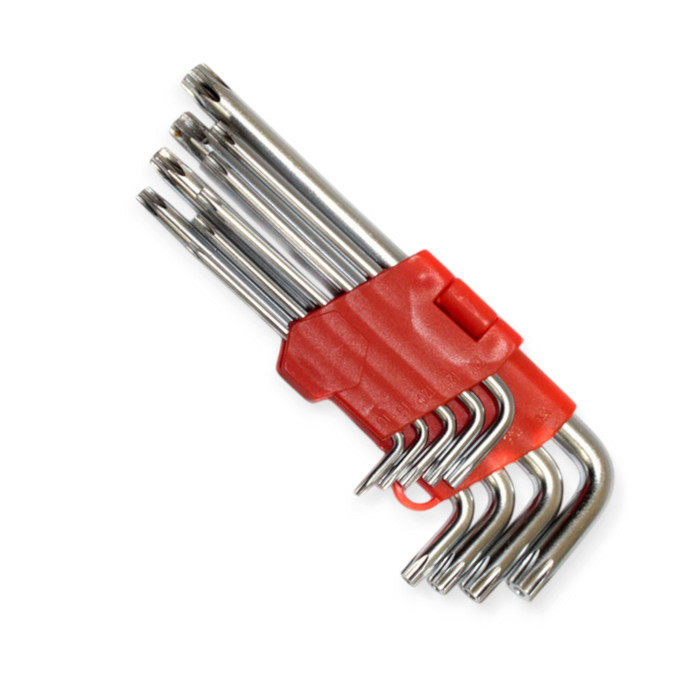 Набор ключей шестилучевых Г-образ. TORX Т10-Т50, 9 шт короткие RB-018 Мукачево - изображение 1