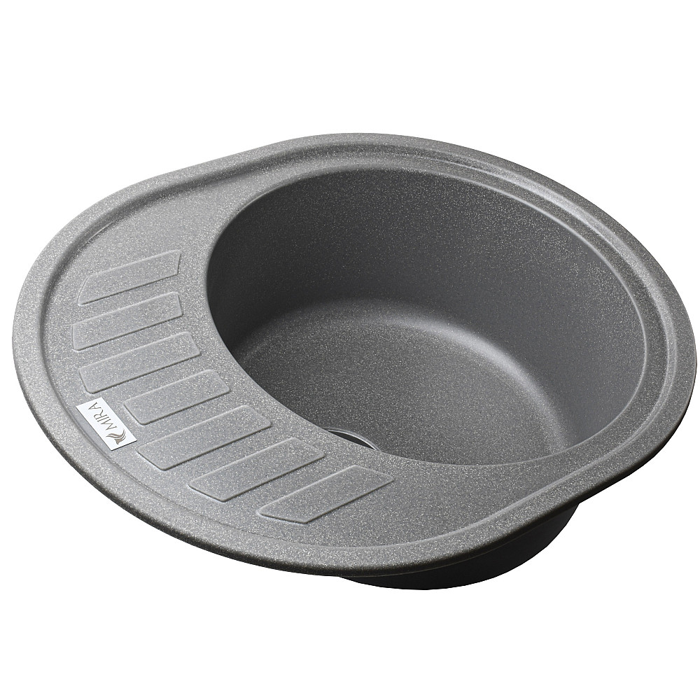 Гранітна мийка Mira ARNICA сірий 620 х 500 мм Тернопіль - фото 4