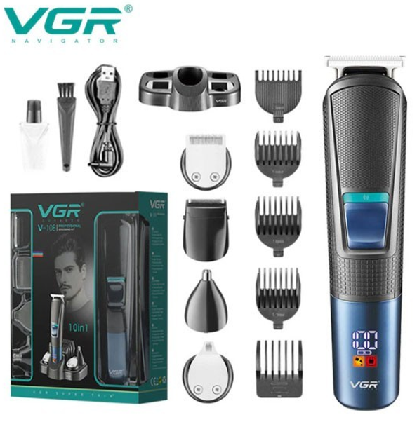 Машинка для стрижки волосся та бороди VGR V-108 Дніпро - фото 1